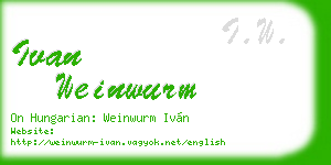 ivan weinwurm business card