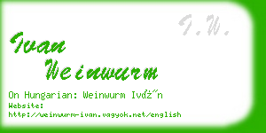 ivan weinwurm business card